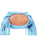 WPP04 - Powder Blue Suede Wristlet Pouch Purse - Double J Saddlery