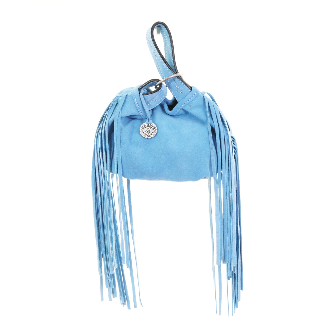 WPP04 - Powder Blue Suede Wristlet Pouch Purse - Double J Saddlery