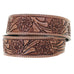 B027C - Floral Tooled Tapered Belt with Initials
