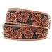 B027D - Floral Tooled Tapered Belt with Initials
