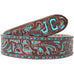 B086Sd - Brown Vintage Tooled Belt Belt