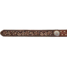 B1007 - Brown Rough Out Tooled Belt Belt