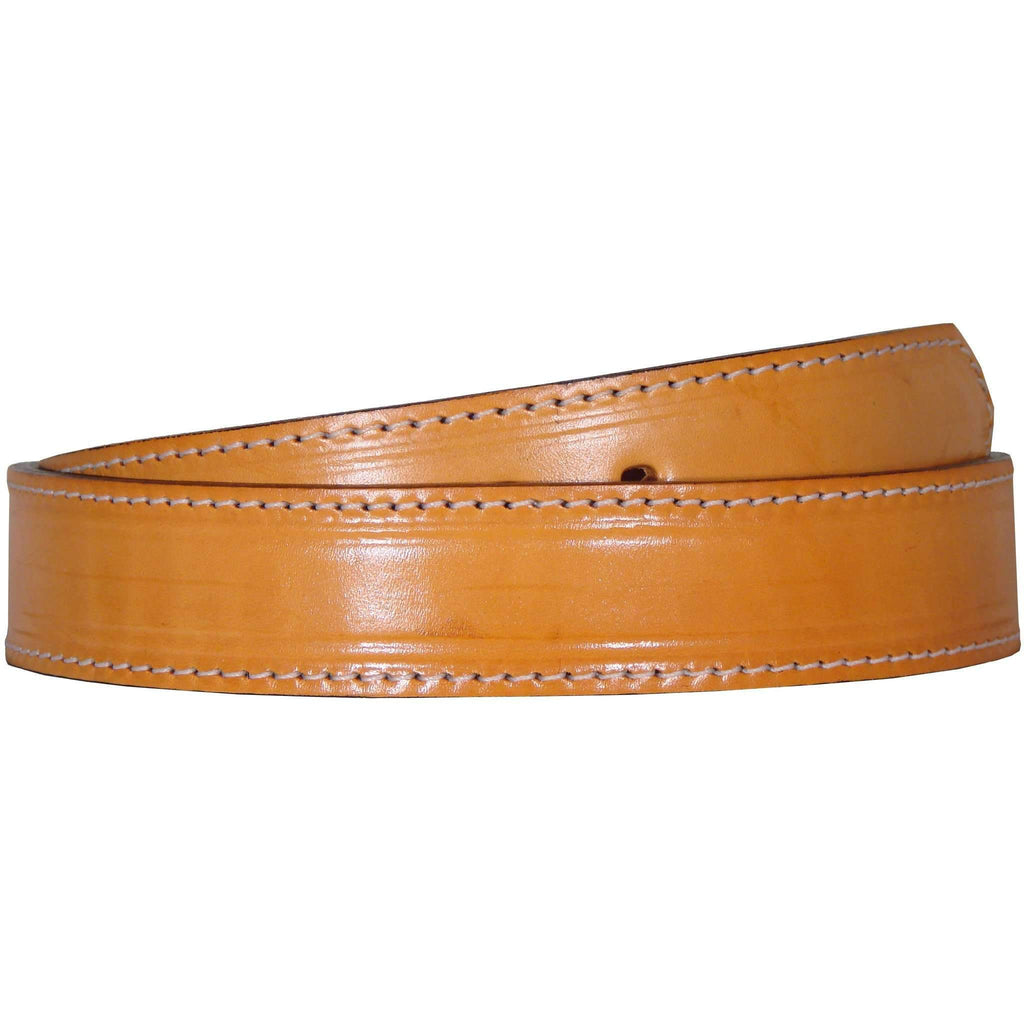 B103 - Natural Stitched Leather Belt Belt