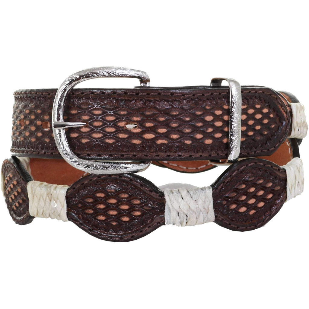 B1049 - Brown Vintage Scalloped Belt Belt