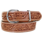 B1058 - Natural Acorn/oak Leaf Tooled Belt Belt