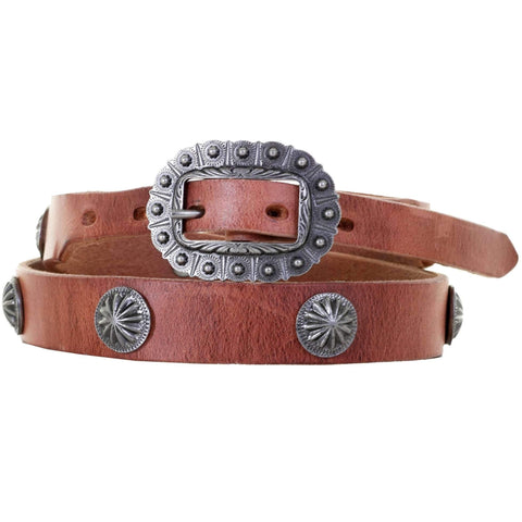 B1060 - Harness Leather Concho Belt Belt