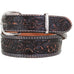B1064 - Brown Vintage Tooled Belt Belt