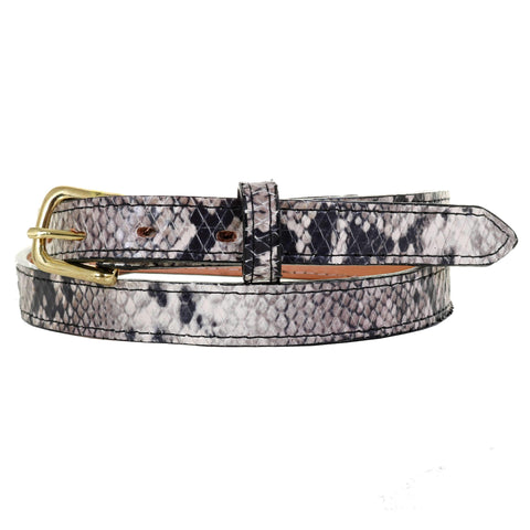 B1070 - Cobra Snake Print Leather Belt Belt