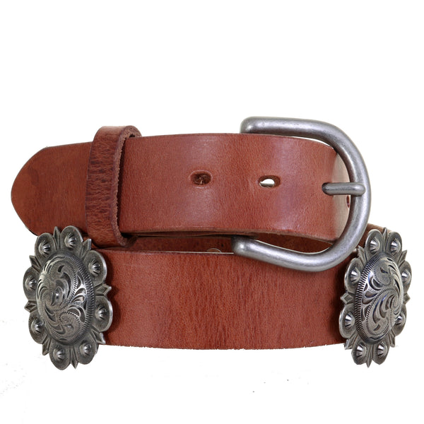 小物 00s archive L.G.B. concho leather belt B1079 - Harness Leather Concho Belt - Double J Saddlery