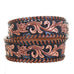 B1082 - Floral Tooled And Whip Stitched Belt Belt