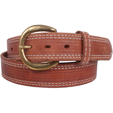 B109 - Harness Leather Stitched Belt Belt