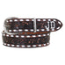 B1092 - Brown Vintage Floral Tooled Belt W/initials Belt