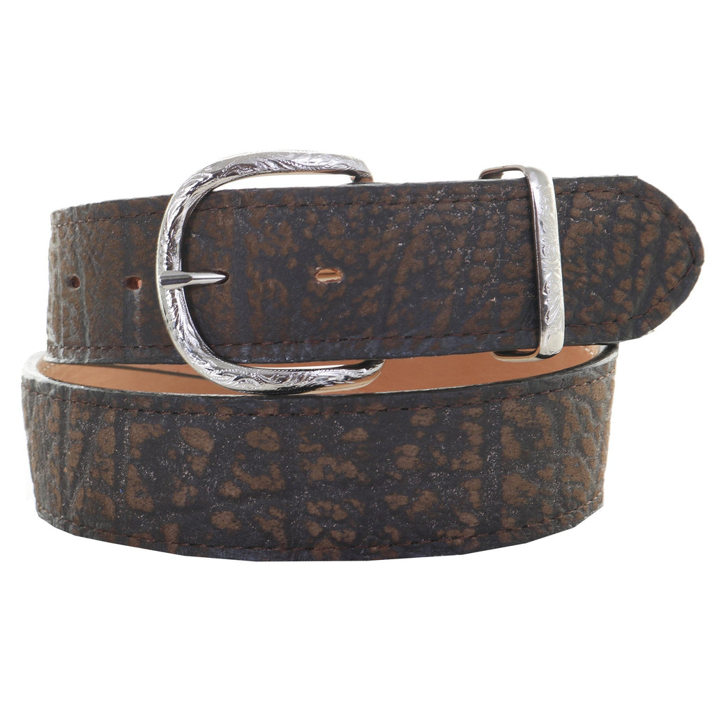 B1113 - Brown Cape Bison Genuine Leather Belt