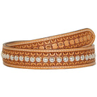 B530 - Natural Tooled Studded Belt Belt