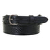 B574B - Black Basket Weave Tooled Belt