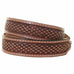 B574 - Natural Basket Weave Tooled Belt