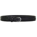 B633 - Black Leather Tooled Ranger Belt Belt