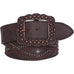 Clearance - Brown Bomber Studded Belt B736