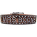 B748 - Brown Vintage Crystal Name Belt Belt