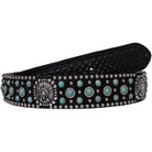 B782 - Black Roan Hair Belt Belt