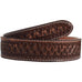 B834 - Brown Vintage Tooled Belt Belt