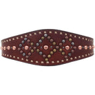 B883 - Brandy Pull-Up Diamond Design Belt Belt