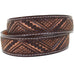 B984 - Brown Vintage Tooled Belt Belt