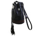 Barb29 - Black Elk Skin Barrel Bag Handbag