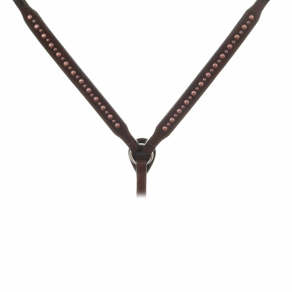 BC033B - Brown Rough Out Studded Breast Collar