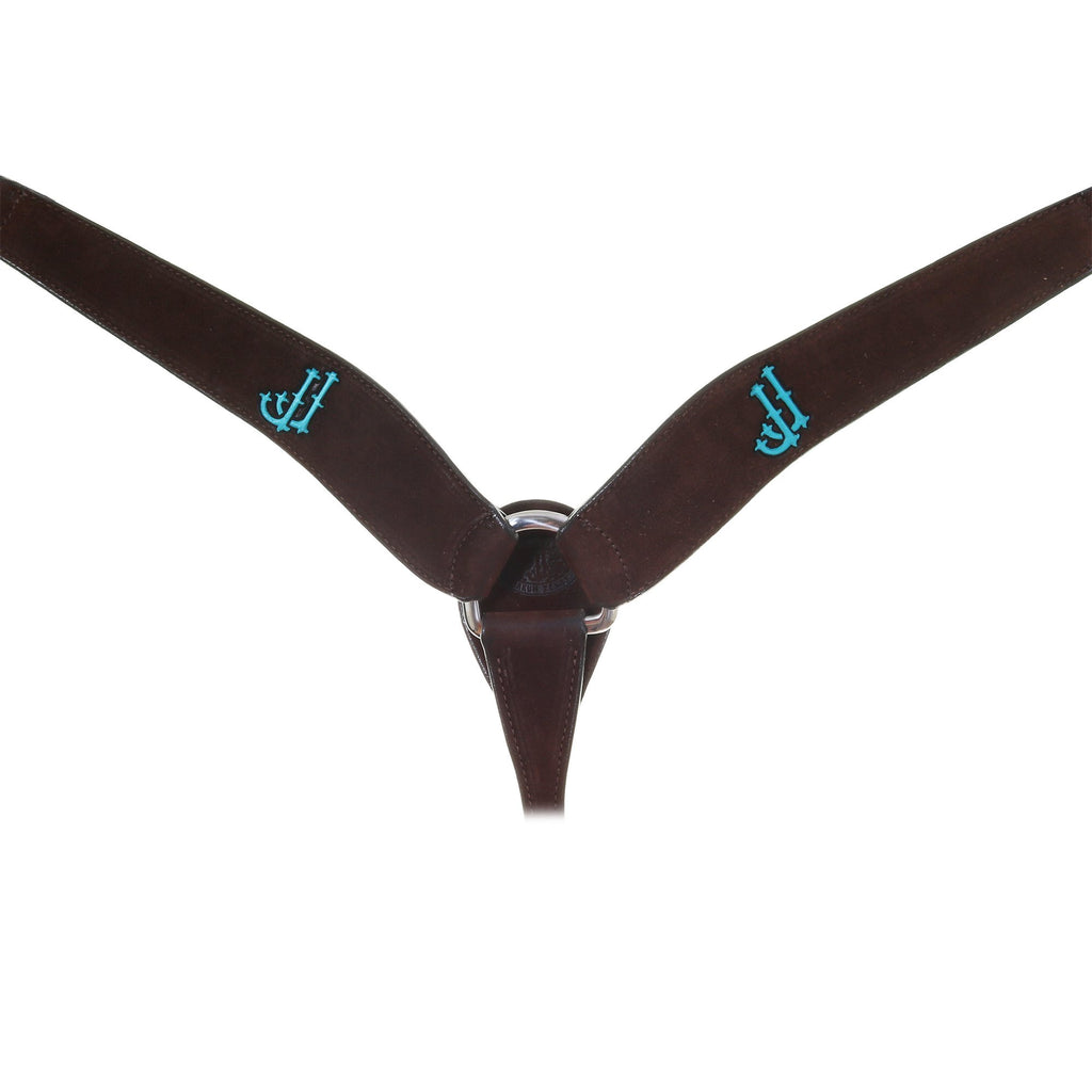 BC1072 - Brown Rough Out Double J Breast Collar
