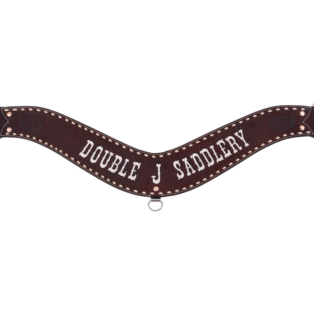 Bc395 - Brown Rough Out Double J Saddlery Breast Collar Tack