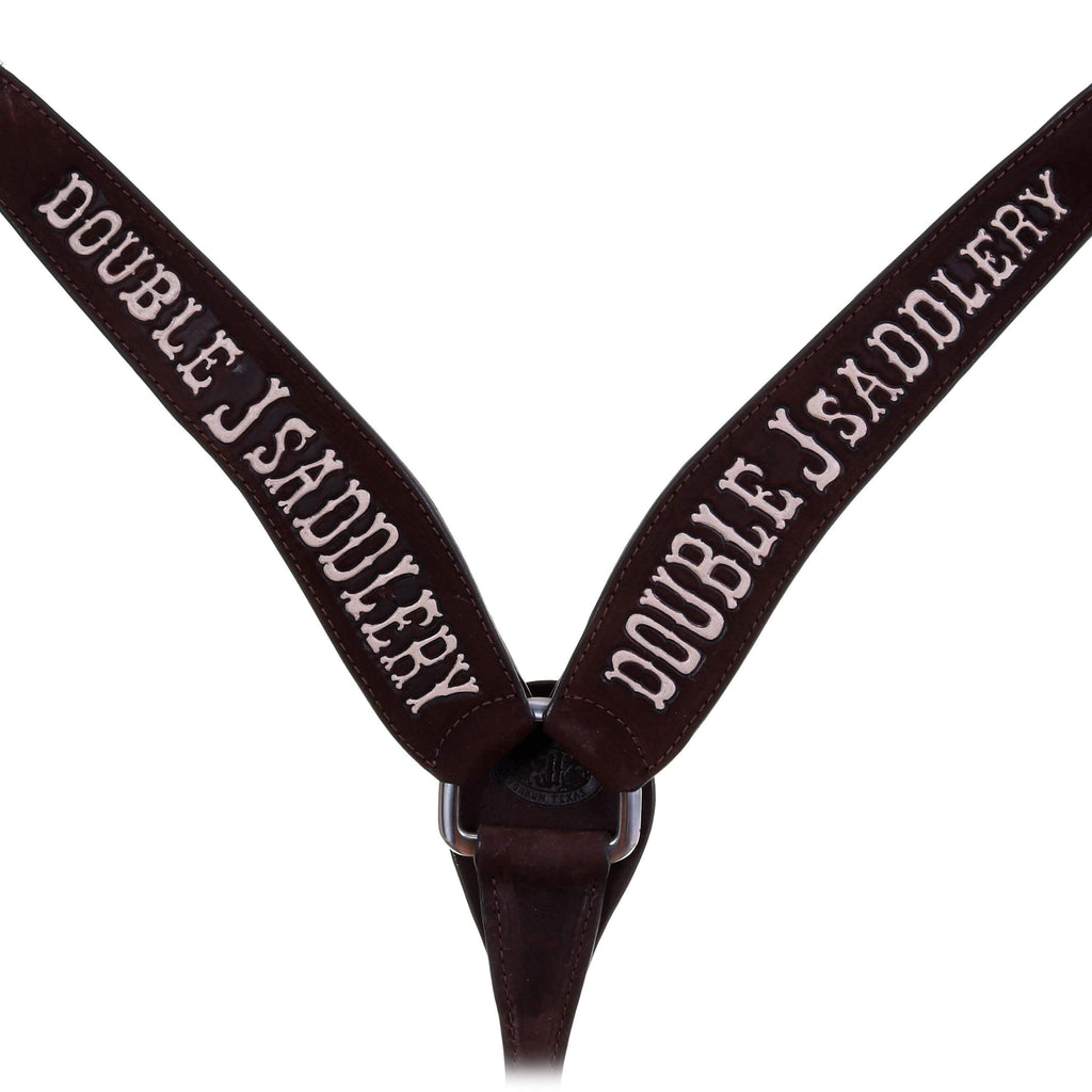 Bc802B - Brown Rough Out Double J Breast Collar Tack