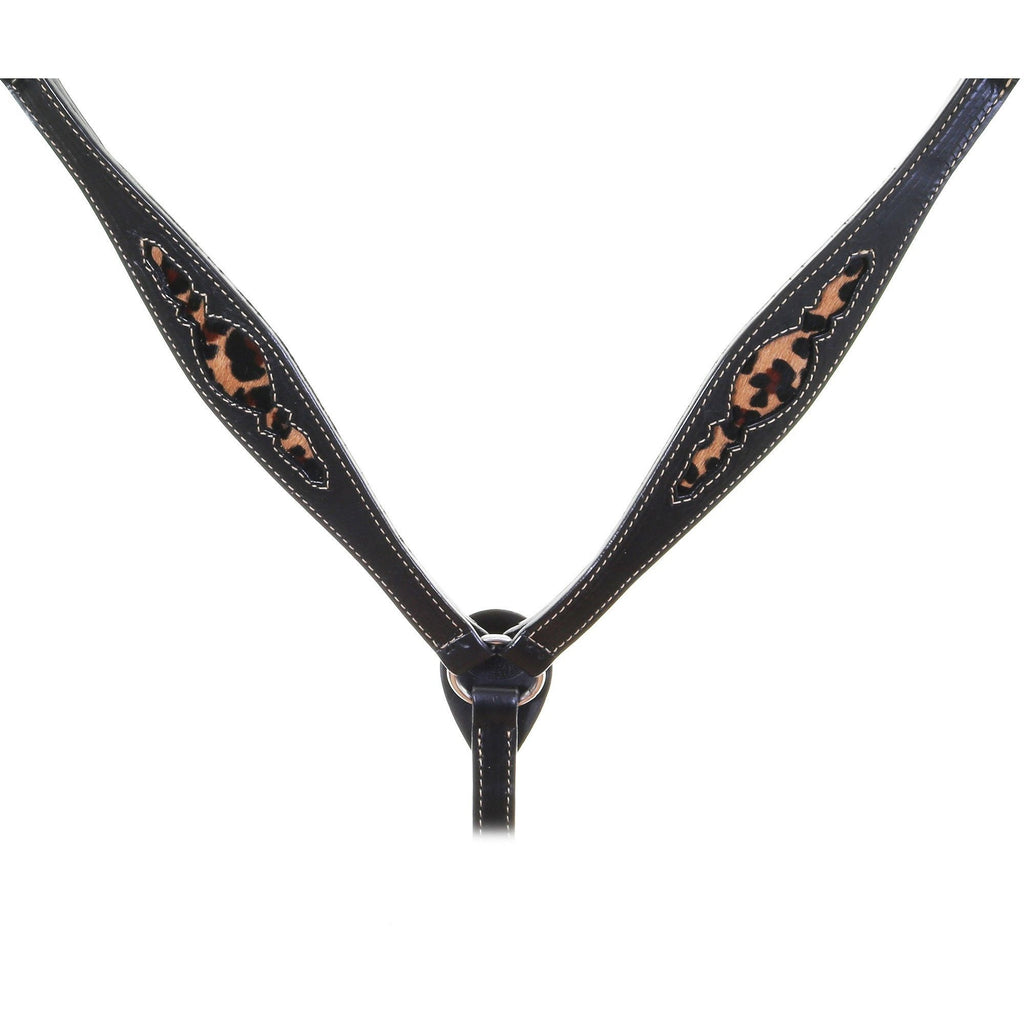Bc858B - Black Leather Jaguar Breast Collar Tack