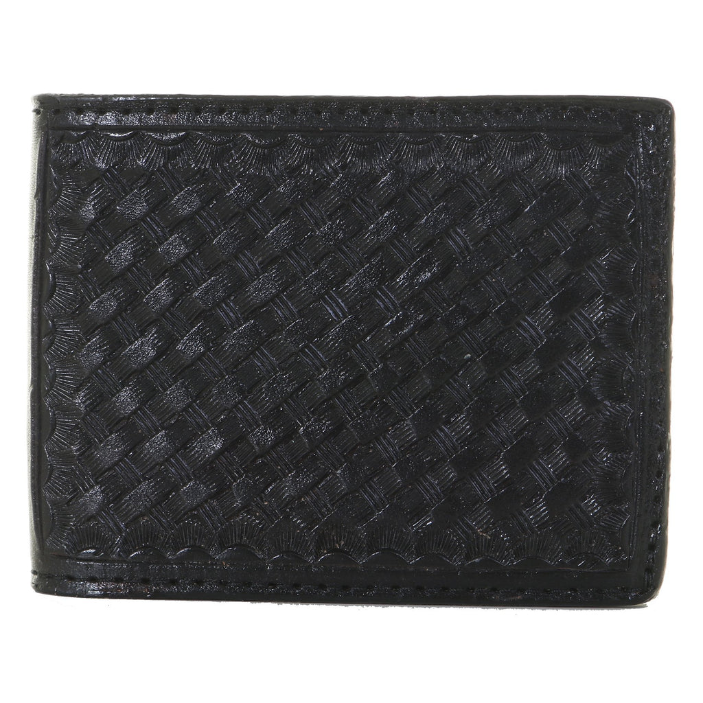 BF36 - Black Tooled Mens Bifold Wallet