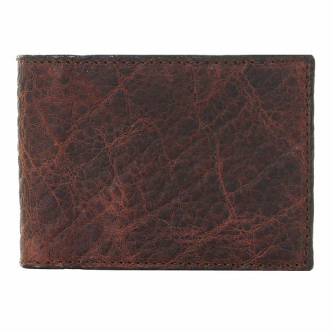 BF61 - Red Wood Elephant Print Bifold Wallet