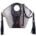 Bol05 - Zebra Crocodile Print Leather Bolsa Bag Handbag