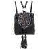 Bp06 - Black Chap Backpack Handbag
