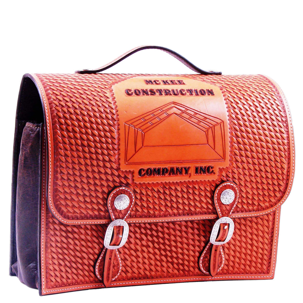 Briefcase07 - Basketweave Tooled Briefcase Accessories