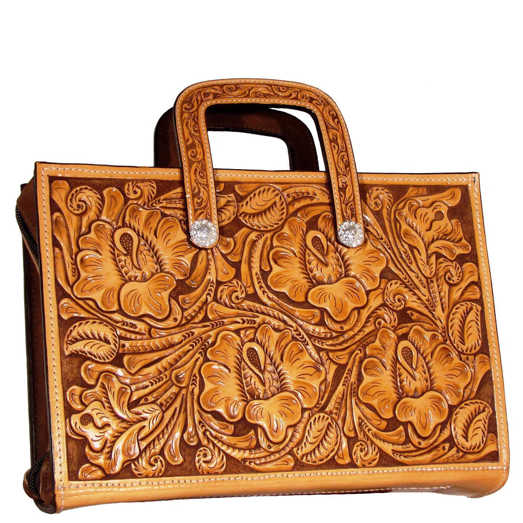 Briefcase13 - Floral Tooled Briefcase Accessories