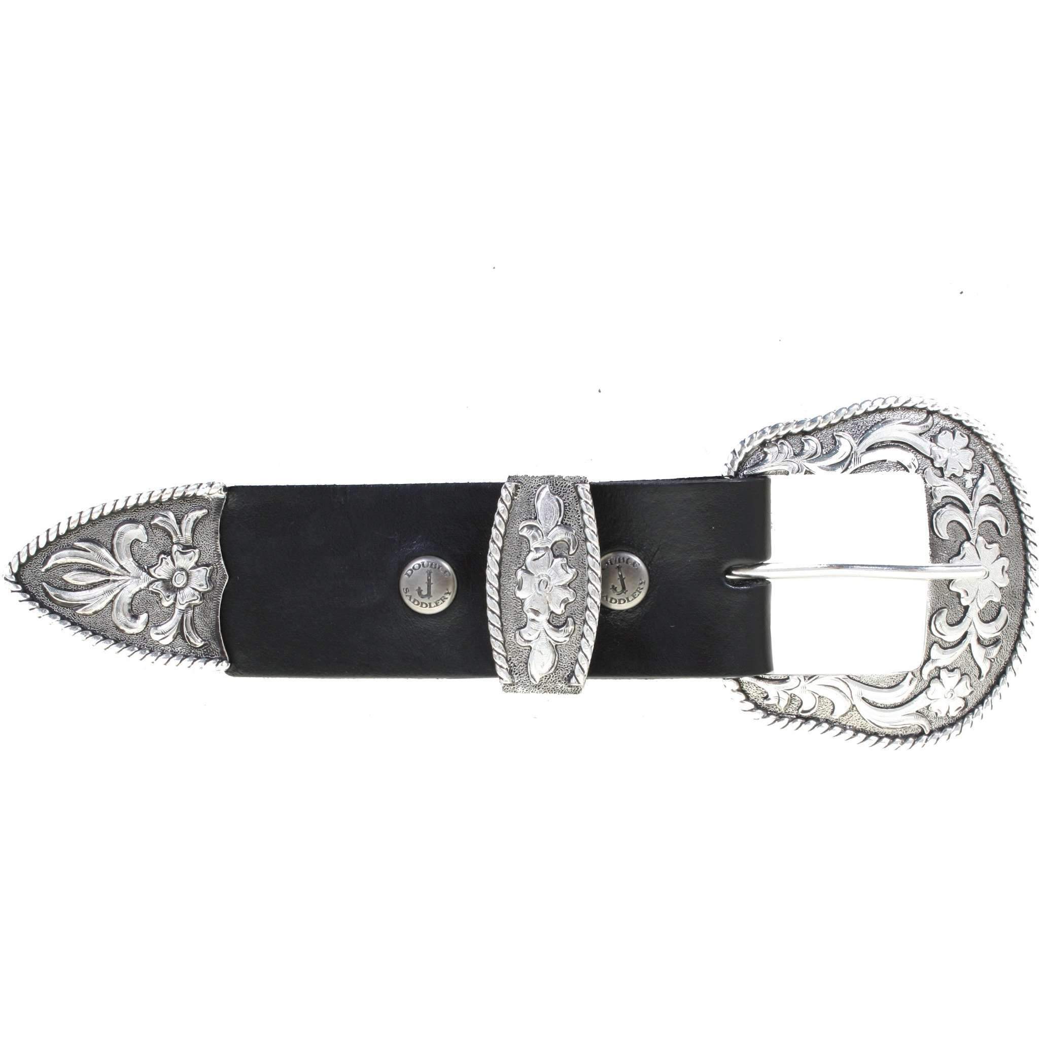 Bs200 - Antique Silver Floral Buckle Set Design Option