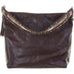 Bt112A - Chocolate Pull Up Inlayed Big Tote Handbag