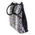 Bt156 - Cobra Snake Print Leather Big Tote Handbag