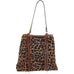 Bt71 - Leopard Hair Big Tote Handbag