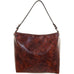 Bt85 - Eagle Grey/copper Floral Big Tote Handbag