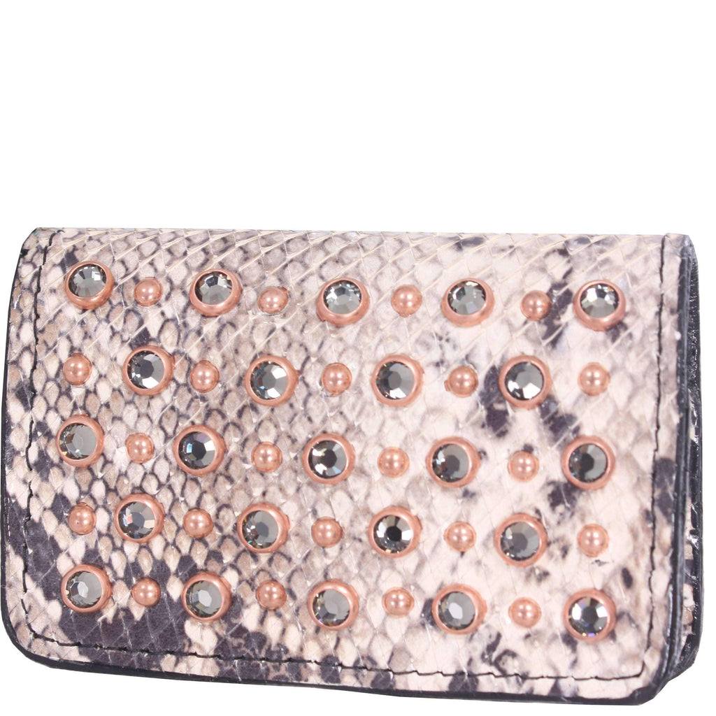 Bus46 - Cobra Lux Taupe Python Print Business Card Holder Accessories