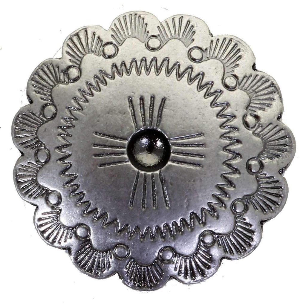 C1592 - Antique Silver Southwest Scalloped Concho Concho
