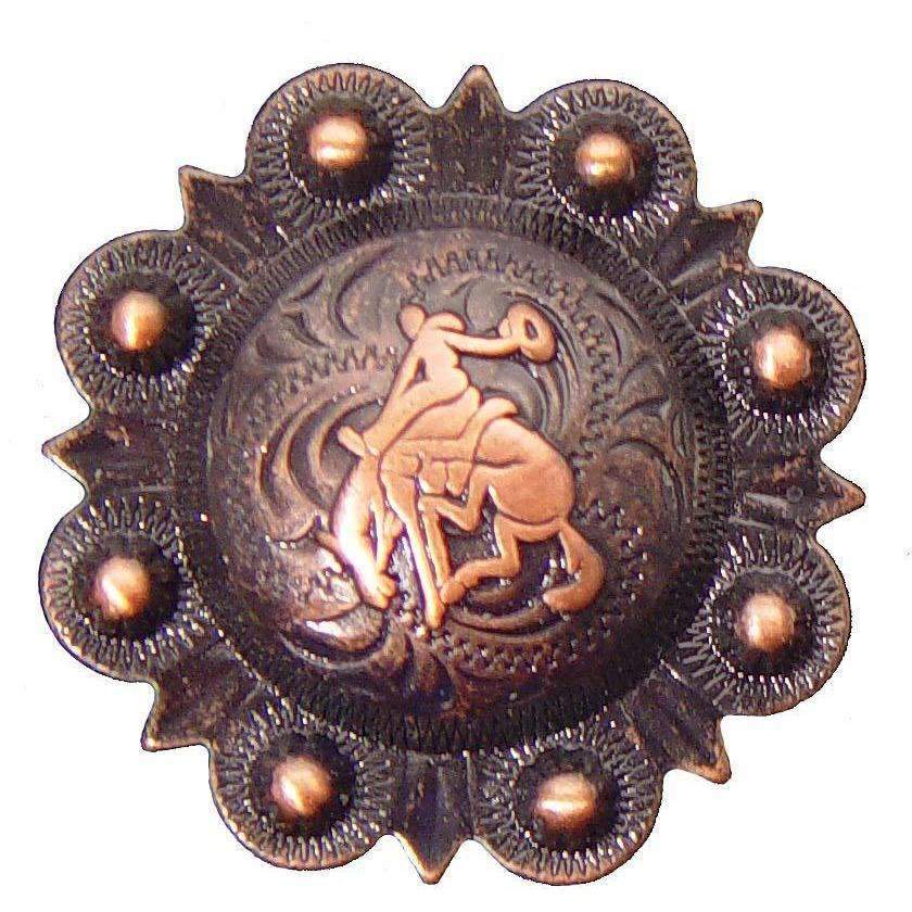 C500 - Antique Copper Berry Bronco Concho Concho