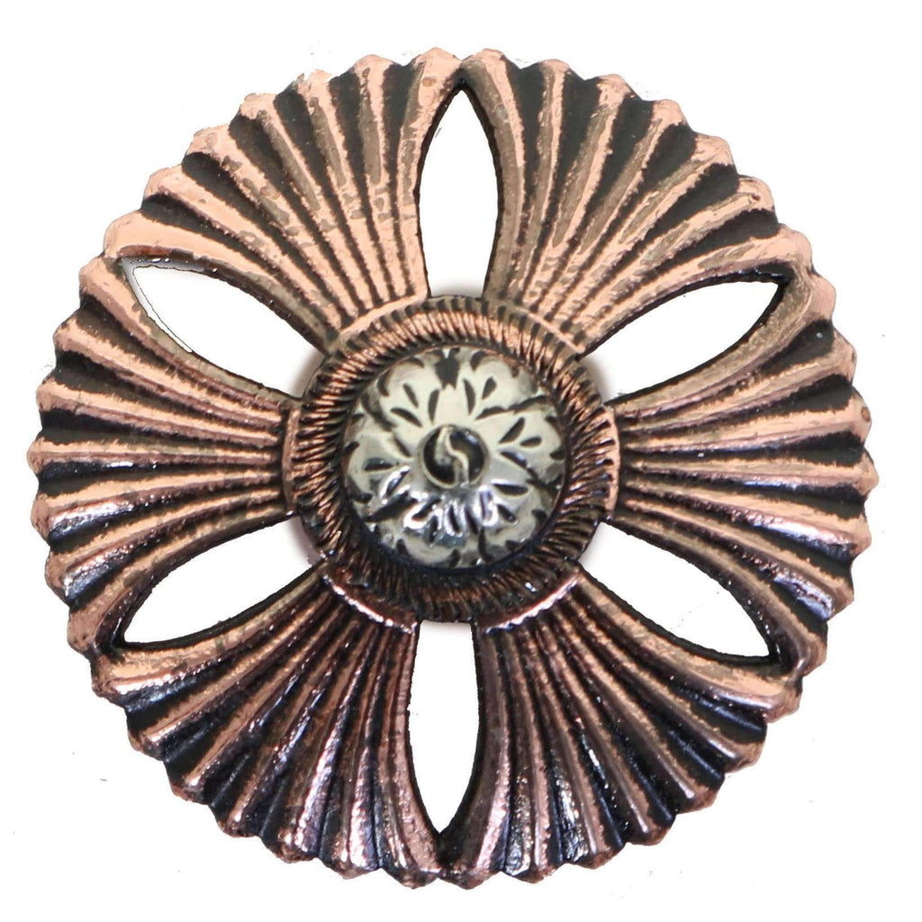 C698 - Vintage Fan Flower Concho Concho