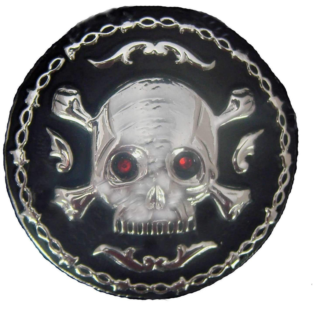 C932 - Skull Concho With Black Background Concho