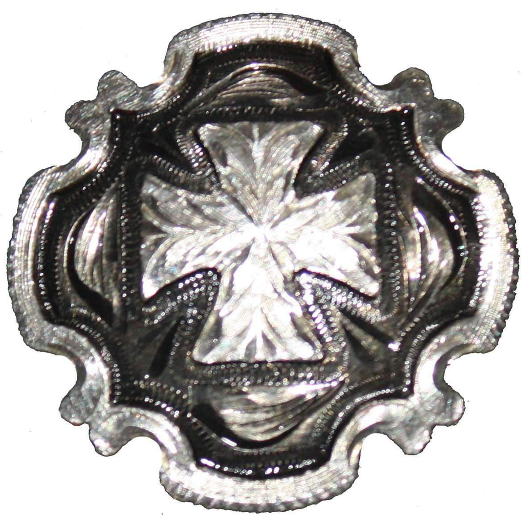 C942 - Antique Silver Maltese Cross Concho Concho